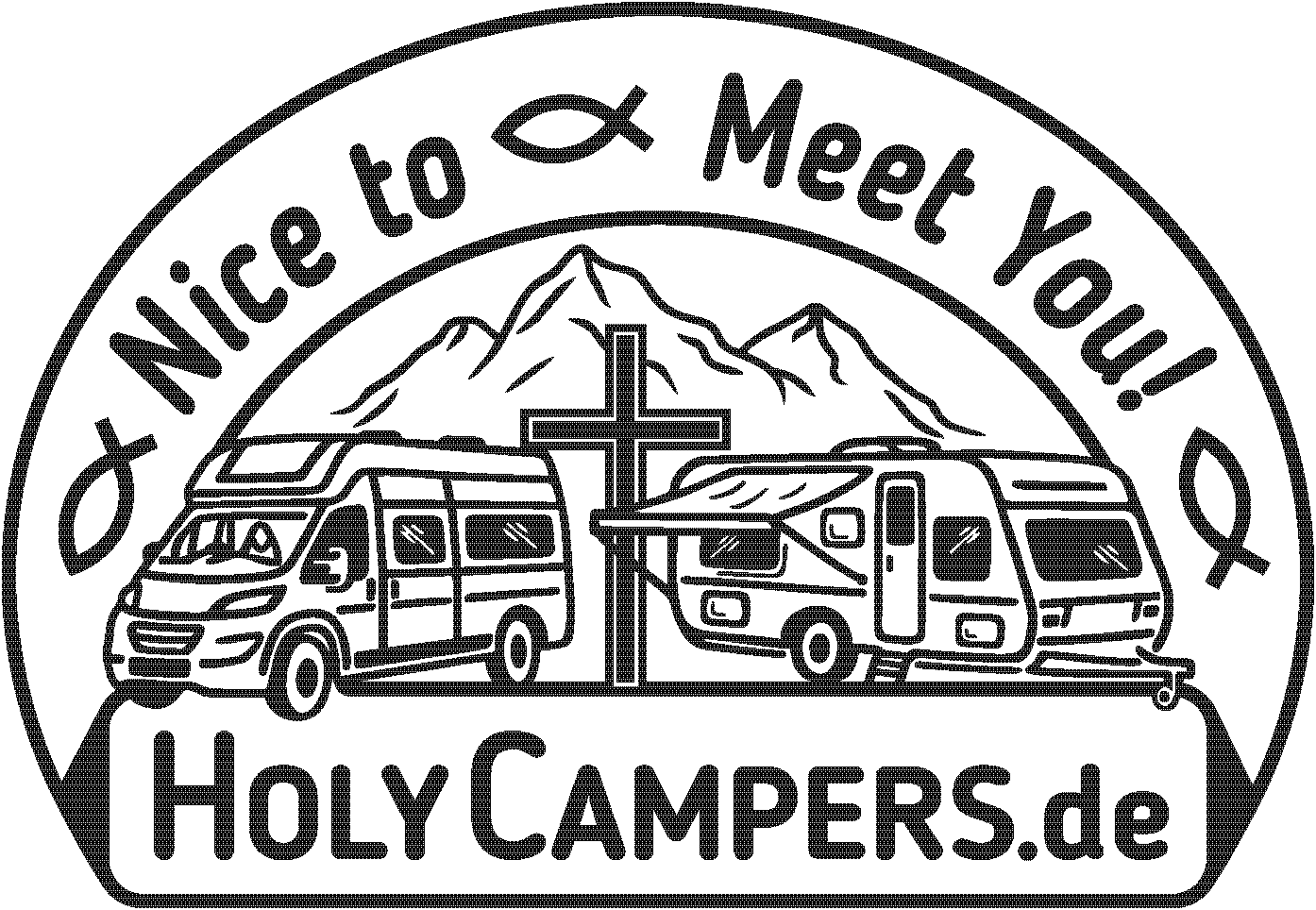 HolyCampers Logo schwarz auf weiß